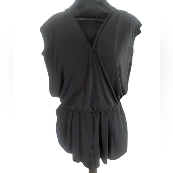 BCBG Pants - Black BCBG relaxed fit romper, Jumpsuit,Draped, V neck,shorts, Small